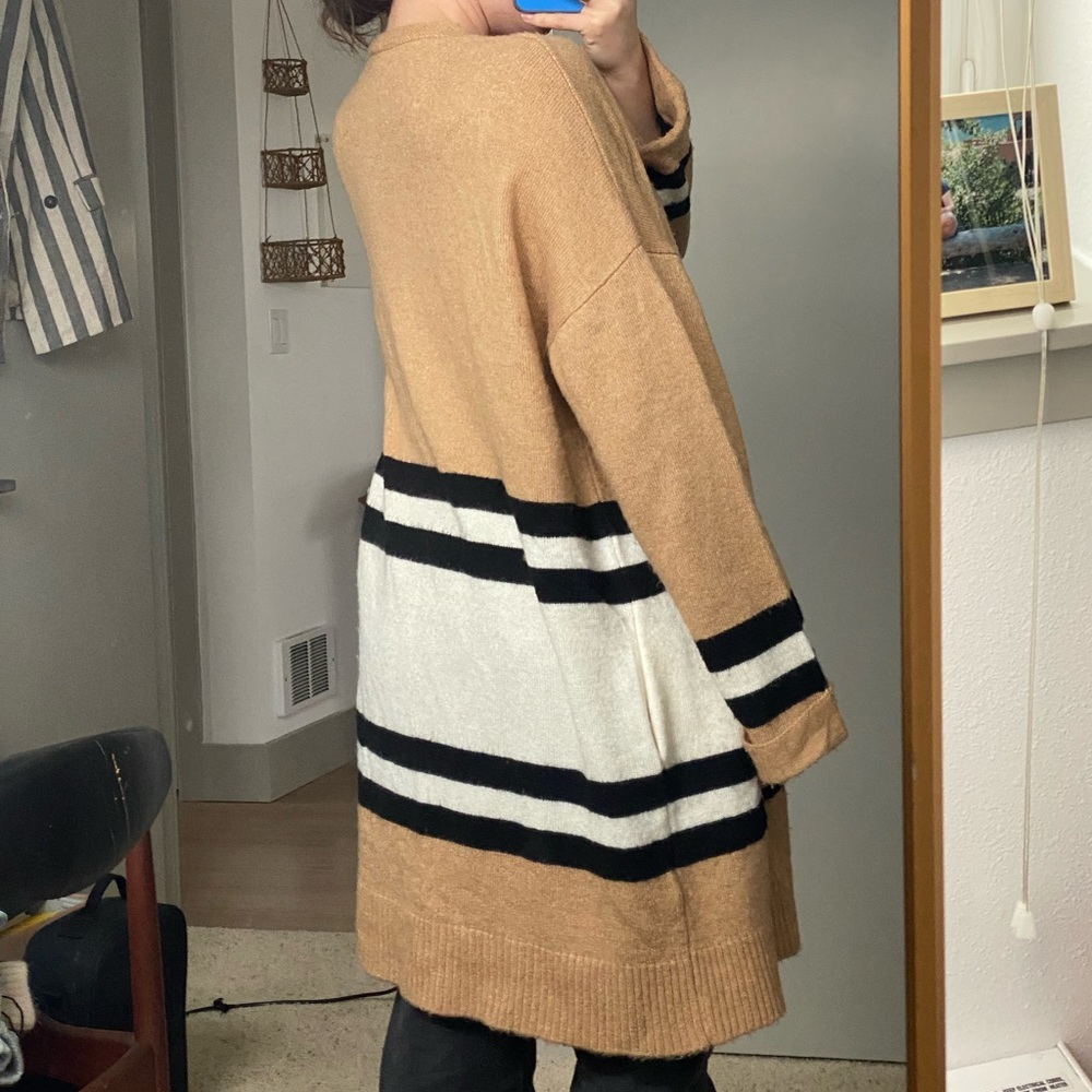 Tan & black duster cardigan Topshop